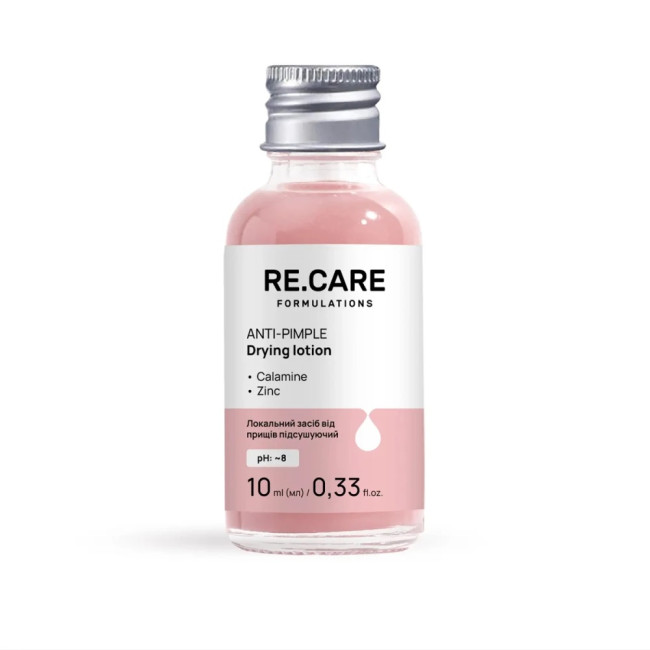 Локальний засіб від прищів підсушуючий Anti-Pimple Drying Lotion RECARE 10 мл, фото 1